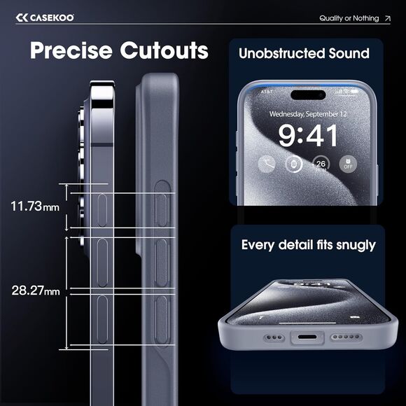 CASEKOO Magicstand Case Designed for iPhone 15 Pro Blue NEW - Picture 8 of 8